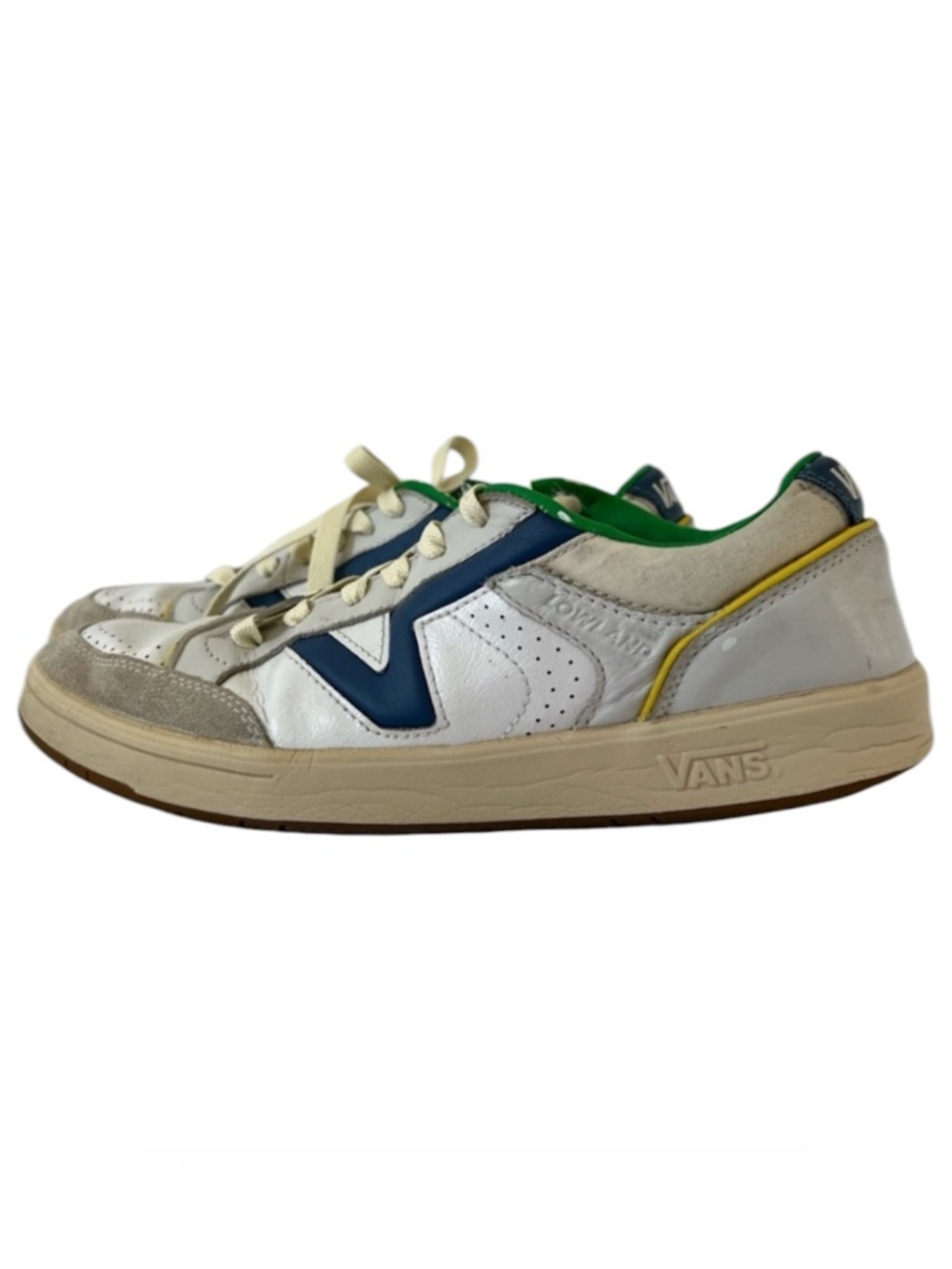 Vans Lowland Serio Collection ComfyCush Men Size 10.5 White, Blue Green Retro - Picture 10 of 14